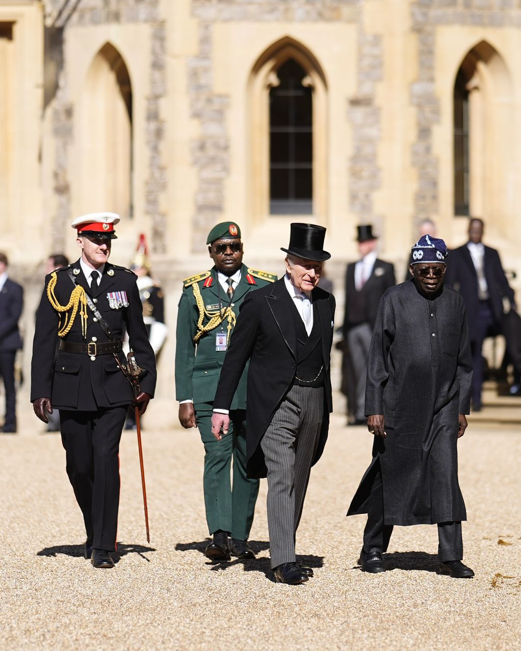 Photos of President Tinubu and his wife Remi at the Windsor Castle during state visit to the UK.